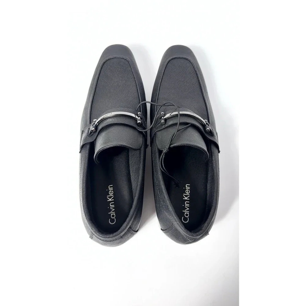 Calvin Klein Men’s Black Dress Loafers Slip-On Shoes Size 9.5 M 701 C26